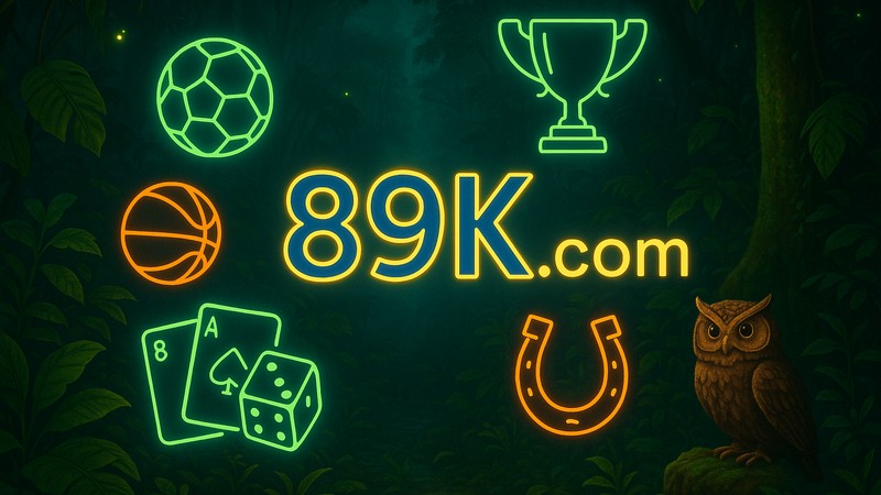 Celular mostrando a interface do 89K.com integrada com redes sociais.